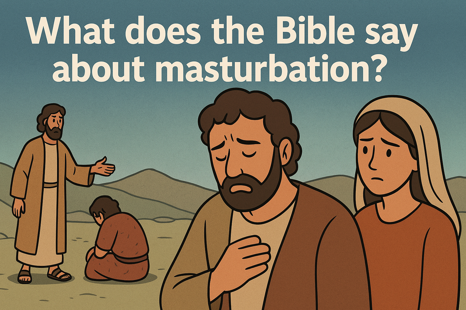Cartoon illustration representing what does the bible say about masturbation