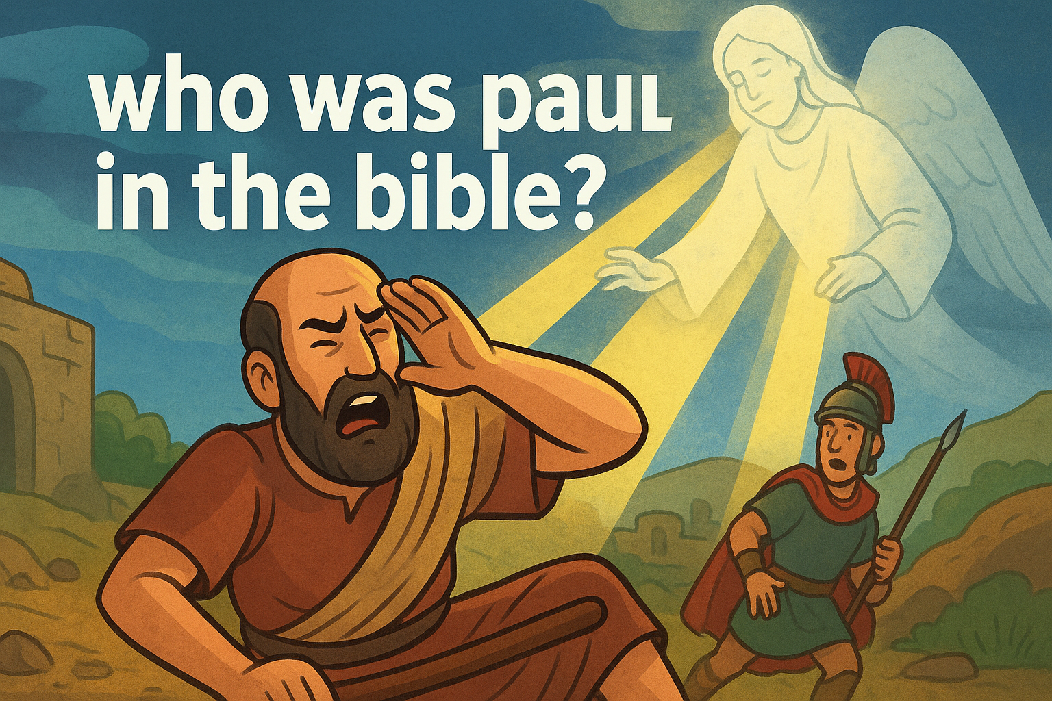 Cartoon illustration representing who was paul in the bible